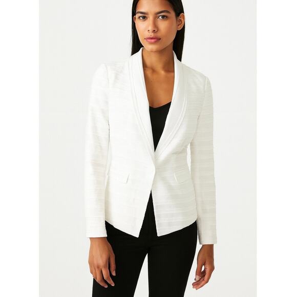 BCBGMaxAzria Adrianne White Blazer Jacket NWT - Picture 1 of 9
